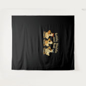 居心地の良い秋シーズングースゴブルワドルホンクかわいいコット タペストリー (正面(横))