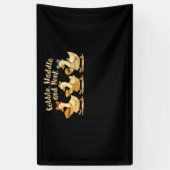 居心地の良い秋シーズングースゴブルワドルホンクかわいいコット 横断幕 (縦)