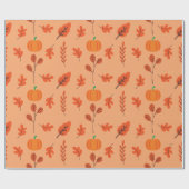 居心地の良い秋シームレスラッピング紙離れと ラッピングペーパー (フラット)