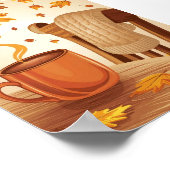 居心地の良い秋シーンのデジタルダウンロードアート ポスター (角)