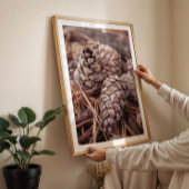 居心地の良い秋パインコーン秋の農家のウォールアート ポスター