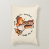 居心地の良い秋ビベス – ブーツ、パンプキンスパイス、焚き火 アクセントクッション (裏面(縦))