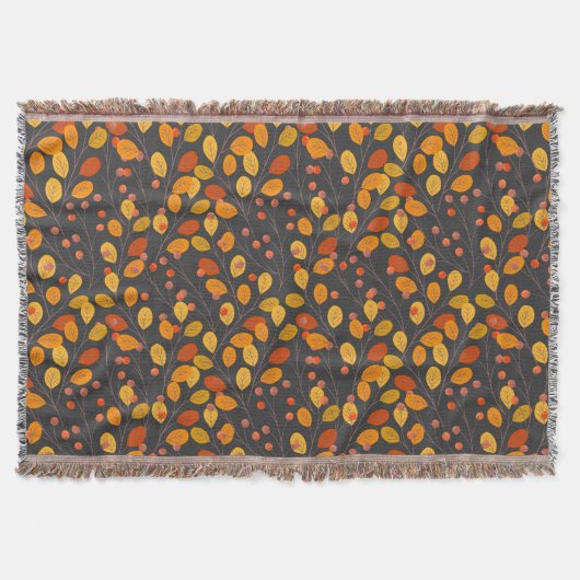 居心地の良い秋ブランケットと紅葉&ベリー スローブランケット (正面)