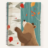 居心地の良い秋モーメントウィズアウッドランドベア ノートブック (正面)