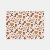 居心地の良い秋 フリースブランケット (正面(横))