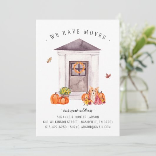 居心地の良い秋 |玄関ドアの動きのお知らせ 案内状 (スタンド正面)