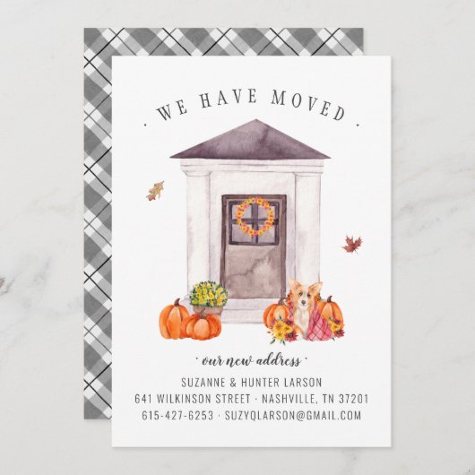 居心地の良い秋 |玄関ドアの動きのお知らせ 案内状 (正面/裏面)