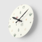 居心地の良い紅茶の本のキャンドルパターン ソフト ラウンド壁時計 (傾斜)