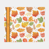 居心地の良い紅葉パーソナライズされた名 フリースブランケット (正面(横))