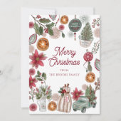 居心地の良い素朴クリスマス シーズンカード (正面)