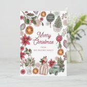 居心地の良い素朴クリスマス シーズンカード (スタンド正面)