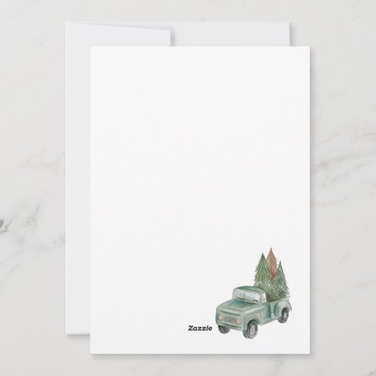 居心地の良い素朴クリスマス シーズンカード (裏面)