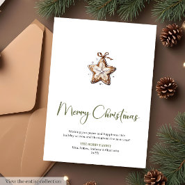 居心地の良い編集可能スクリプトフォント クリスマスグリーティングカード シーズンカード