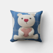 居心地の良い股関節熊装飾枕 クッション (正面)