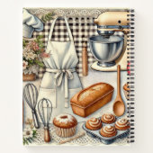 居心地の良い自家製ベーキングシーンとエプロン ノートブック (裏面)