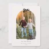 居心地の良い自然アーチフレームフォト シーズンカード (正面)