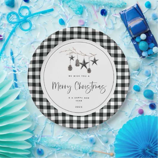 居心地の良い自然クリスマスパーティー ペーパープレート (パーティー)