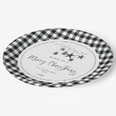 居心地の良い自然クリスマスパーティー ペーパープレート (アングル)