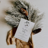 居心地の良い自然リースクリスマスパーティー 招待状