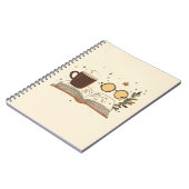 居心地の良い読書とコーヒーの雰囲気ノート ノートブック (左側)