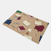 居心地の良い読書コーナーの本のパターン ドアマット (アングル)