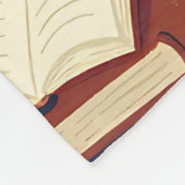 居心地の良い読書コーナーの本のパターン フリースブランケット (角)