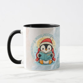 居心地の良い読書ペンギンの冬のコーヒー＆紅茶マグ マグカップ