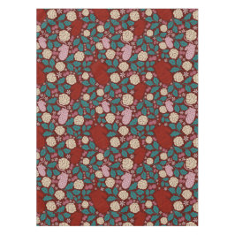 居心地の良い赤ヴィンテージクリスマスパターン テーブルクロス