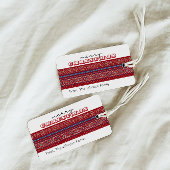 居心地の良い赤&青のセーターメリークリスマス ギフトタグ