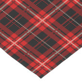 居心地の良い赤、黒、クリームプレイド ショートテーブルランナー (コーナー)