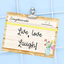 居心地の良い農家、ランプと花4" x 3" ポストイット