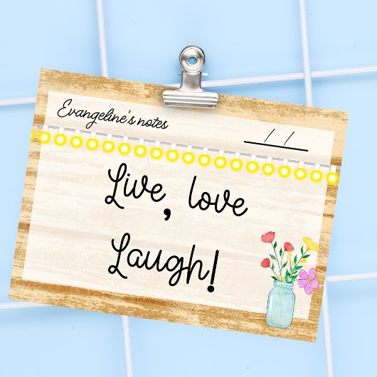 居心地の良い農家、ランプと花4" x 3" ポストイット