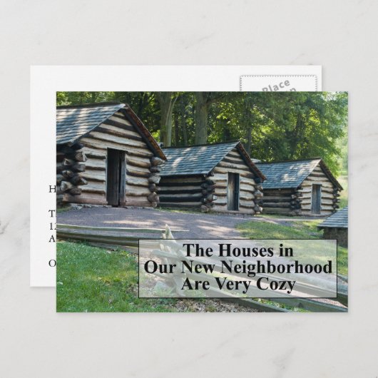 居心地の良い近所おもしろい – 住所の変更 案内ポストカード (正面/裏面)