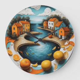 居心地の良い運河 ラージ壁時計