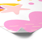 居心地の良い銀河系 – コスモス、月、星とハートスロー ポスター (角)