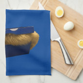 「居心地の良い隠れ家:靴箱の中のジンジャー猫」 キッチンタオル (四つ折り)