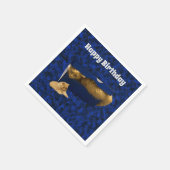 「居心地の良い隠れ家：靴箱の中のジンジャー猫」 スタンダードカクテルナプキン (角)