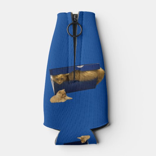 「居心地の良い隠れ家：靴箱の中のジンジャー猫」 ボトルクーラー (裏面)