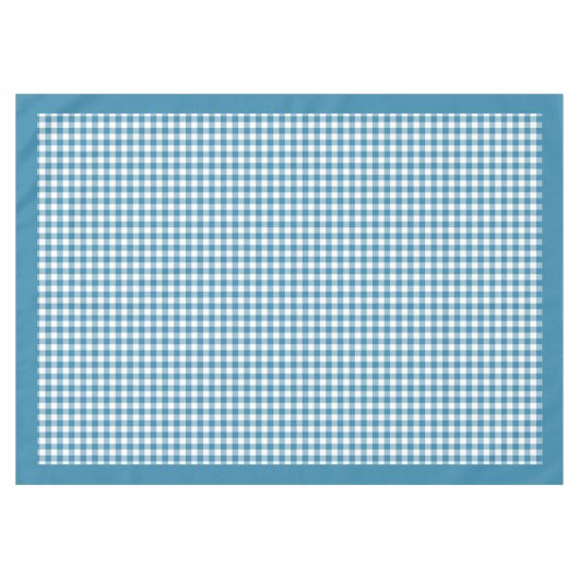 居心地の良い食事のためのタイムレスブループレイドテーブルクロス テーブルクロス (正面(横))