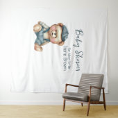 居心地の良い魅力的ベビーシャワー背景 タペストリー (インサイチュ(横))