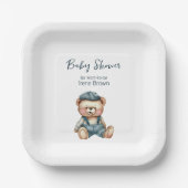 居心地の良い魅力的ベビーシャワー ペーパープレート (正面)