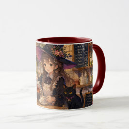 居心地の良い魔女のお茶の時間 猫 アクセントマグ マグカップ