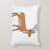 居心地の良い鹿アクセント枕 – 純綿心地よい アクセントクッション (正面(垂直))