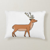 居心地の良い鹿アクセント枕 – 純綿心地よい アクセントクッション (裏面)