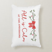 居心地の良い「すべて落ち着いた」クリスマスパーソナライズされた・ホリデー アクセントクッション (正面(垂直))