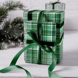 居心地の赤と白良い格子模様 ラッピングペーパー