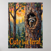 居心地は良いがワイルド:アライグマのクローズアップ ポスター (正面)