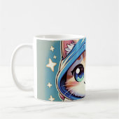 居心地よくはしゃぐの良い環境でゲーマー猫 コーヒーマグカップ (左)