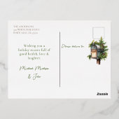 居心地エレガントの良い写真金ゴールド 箔シーズンポストカード (裏面)