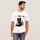 居心地モードをオンに! 黒猫のカフェ・本Tシャツ Tシャツ (正面フル)